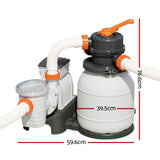 NNEDSZ 1500GPH Flowclear™ Sand Filter Swimming Above Ground Pool Cleaning Pump