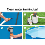 NNEDSZ 2000GPH Flowclear™ Sand Filter Swimming Above Ground Pool Cleaning Pump