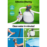 NNEDSZ Sand Filter Above Ground Swimming Pool 3000GPH Pools Cleaning Pump