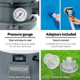 NNEDSZ 530GPH Flowclear™ Sand Filter Swimming Above Ground Pool Cleaning Pump