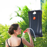NNEDSZ Shower Bag 20L Solar Heated Portable Water Pipe Outdoor Camping Travel