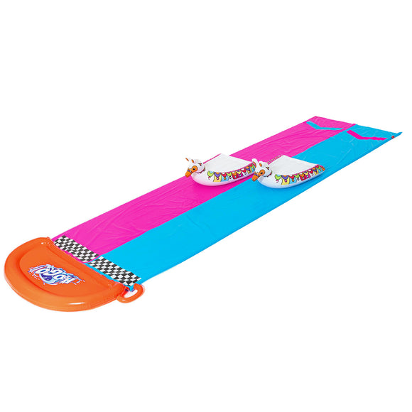 NNEDSZ Inflatable Water Slip And Slide 4.88m Kids Rider Splash Toy Outdoor