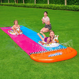 NNEDSZ Inflatable Water Slip And Slide 4.88m Kids Rider Splash Toy Outdoor
