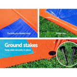 NNEDSZ Water Slip And Slide Kids Inflatable Splash Toy Outdoor Triple 4.88M