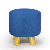 NNEDPE Luxury Chic Wooden Footstool Ottoman Blue