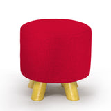 NNEDPE Luxury Chic Wooden Footstool Ottoman Berry