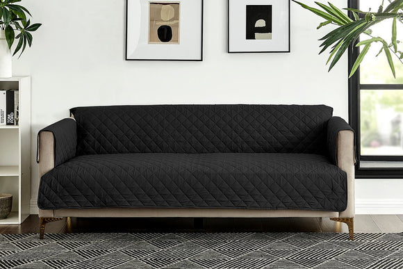 NNEKG Waterproof Sofa Cover 2 Seater (Black)