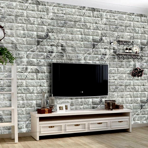NNEIDS 3D Wallpaper Tiles 70 x 77cm Marble Brick 10pcs