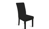NNEDPE 8pcs Stretch Elastic Dining Room Washable Chair Cover Black