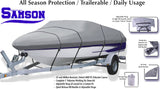 NNEDPE Samson Boat Cover Trailerable Heavy Duty 16-18FT