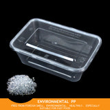 NNEDPE 50 Packs Food Containers Plastic Base + Lids Bulk 1000ml