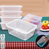 NNEDPE 50 Packs Food Containers Plastic Base + Lids Bulk 1000ml