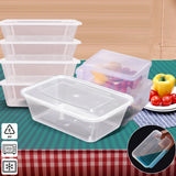 NNEDPE 50 Packs Food Containers Plastic Base + Lids Bulk 750ml