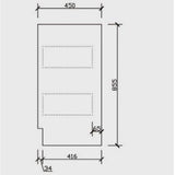 NNEDPE Grace Finger Pull Bathroom Toilet Vanity Basin Storage Cabinet 900mm
