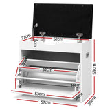 NNEDSZ  Adjustable 3 Tier Storage Cupboard - White