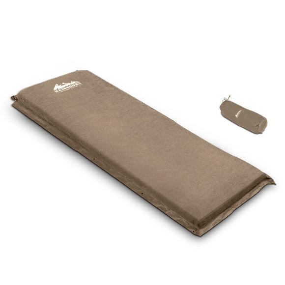 NNEDSZ Single Size Self Inflating Matress Mat Joinable 10CM Thick  Coffee