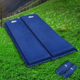 NNEDSZ Self Inflating Mattress Camping Sleeping Mat Air Bed Pad Double Navy 10CM Thick