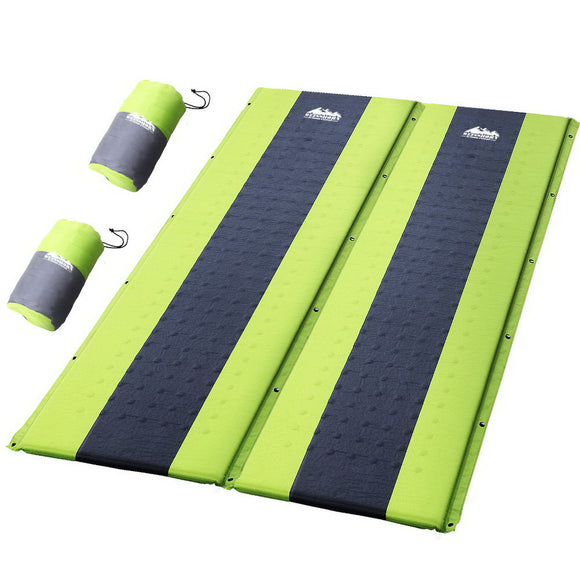 NNEDSZ Self Inflating Mattress Camping Sleeping Mat Air Bed Pad Double Green