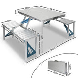 NNEDSZ Folding Camping Table and Chair Set 85cm