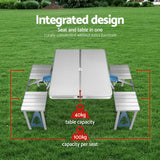 NNEDSZ Folding Camping Table and Chair Set 85cm