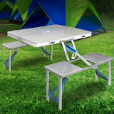 NNEDSZ Folding Camping Table and Chair Set 85cm