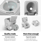 NNEDSZ 20L Outdoor Portable Toilet Camping Shower Tent Pop Up Change Room BL