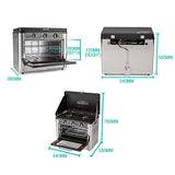 NNEMB 2 Burner Portable Camping Oven Cooking LPG Gas Stove Stainless Steel