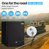NNEMB 70L Portable Bar Fridge and Freezer 12V/24V/240V for Camping-Caravans-Black