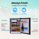 NNEMB 70L Portable Bar Fridge and Freezer 12V/24V/240V for Camping-Caravans-Black