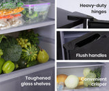 NNEMB 70L Portable Bar Fridge and Freezer 12V/24V/240V for Camping-Caravans-Black