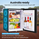 NNEMB 70L Portable Bar Fridge and Freezer 12V/24V/240V for Camping-Caravans-Black