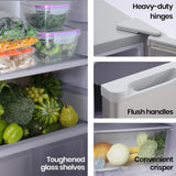 NNEMB 70L Portable Bar Fridge and Freezer 12V/24V/240V for Camping-Caravans-Silver