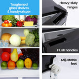 NNEMB 95L Portable Upright Fridge and Freezer 12V/24V/240V for Camping-Caravans-Black