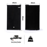 NNEMB 95L Portable Upright Fridge and Freezer 12V/24V/240V for Camping-Caravans-Black