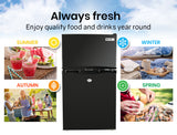 NNEMB 95L Portable Upright Fridge 12V/24V/240V for Motorhome-Caravan-Black