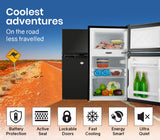 NNEMB 95L Portable Upright Fridge 12V/24V/240V for Motorhome-Caravan-Black