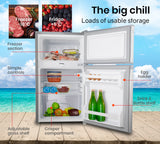 NNEMB 95L Portable Upright Fridge Refrigerator 12V/24V/240V for Motorhome-Caravan