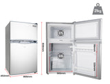 NNEMB 95L Portable Upright Fridge Refrigerator 12V/24V/240V for Motorhome-Caravan