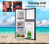 NNEMB 125L Portable Upright Fridge 12V/24V/240V for Motorhome and Caravan-Black