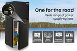 NNEMB 125L Portable Upright Fridge 12V/24V/240V for Motorhome and Caravan-Black