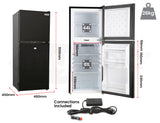 NNEMB 125L Portable Upright Fridge 12V/24V/240V for Motorhome and Caravan-Black
