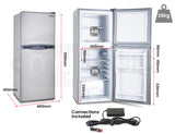 NNEMB 125L Portable Upright Fridge Refrigerator 12V/24V/240V for Motorhome-Caravan