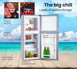 NNEMB 125L Portable Upright Fridge Refrigerator 12V/24V/240V for Motorhome-Caravan