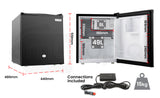NNEMB 57L Portable Camping Bar Fridge with Freezer 12V/24V/240V-Black