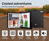 NNEMB 57L Portable Camping Bar Fridge with Freezer 12V/24V/240V-Black
