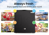NNEMB 57L Portable Camping Bar Fridge with Freezer 12V/24V/240V-Black