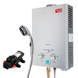 NNEMB 12V Tankless Outdoor Camping Shower Water Heater with Bonus Water Pump