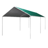 NNEDSZ 3m x6m Carport Kits Gazebo Canopy Tent Cover Metal Garden Shed Green