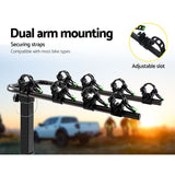NNEDSZ Bike Carrier 4 Bicycle Car Rear Rack Hitch Mount 2 Towbar Foldable Steel