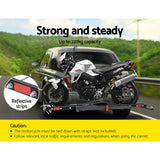 NNEDSZ Motorcycle Carrier 2 Arms Rack Ramp Motorbike Dirt Bike 2Hitch Towbar